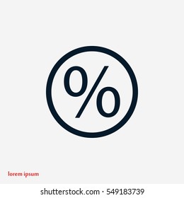 percent icon vector, flat design best vector icon