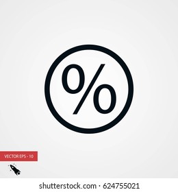 percent icon vector, flat design best vector icon