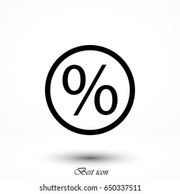 percent icon vector, flat design best vector icon