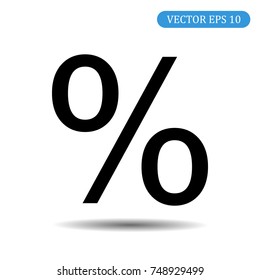 Percent icon. Vector illustration.Eps 10.
