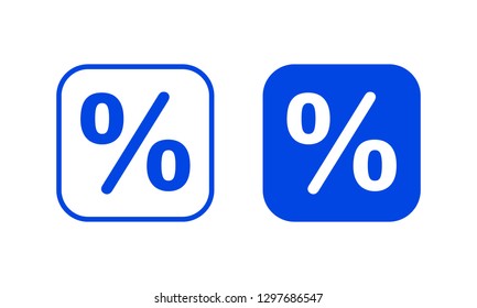 Percent icon. Vector illustration