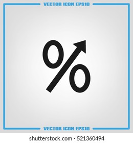 Percent icon vector illustration eps10. Isolated badge for website or app - stock infographics