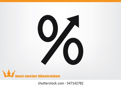 Percent icon vector illustration eps10. Isolated badge for website or app - stock infographics.