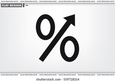 Percent icon vector illustration eps10. Isolated badge for website or app - stock infographics.