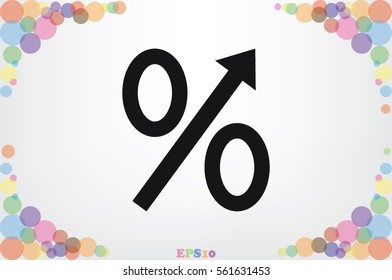 Percent icon vector illustration eps10. Isolated badge for website or app - stock infographics.