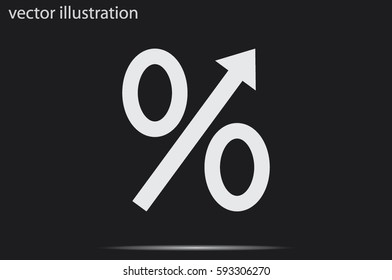 Percent icon vector illustration eps10. Isolated badge for website or app - stock infographics.