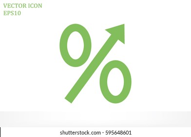 Percent icon vector illustration eps10. Isolated badge for website or app - stock infographics.