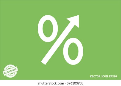 Percent icon vector illustration eps10. Isolated badge for website or app - stock infographics