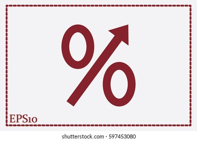 Percent icon vector illustration eps10. Isolated badge for website or app - stock infographics
