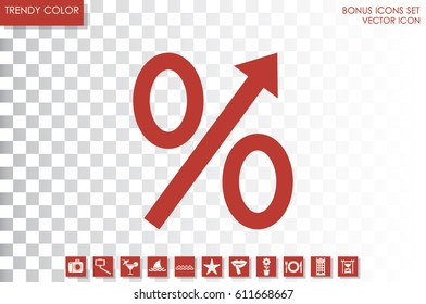 Percent icon vector illustration eps10. Isolated badge for website or app - stock infographics