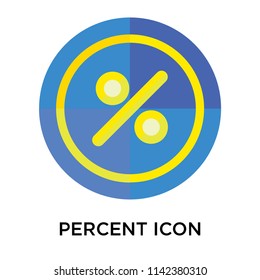 Percent icon vector isolated on white background for your web and mobile app design, Percent logo concept