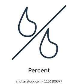 Percent icon vector isolated on white background. thin symbols or lined elements in outline style