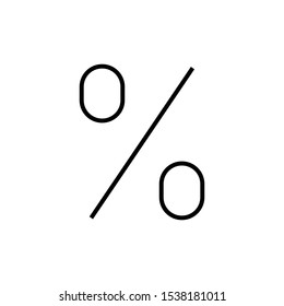 percent icon vector line illustration on white background editable stroke.