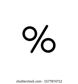 percent icon vector on white background