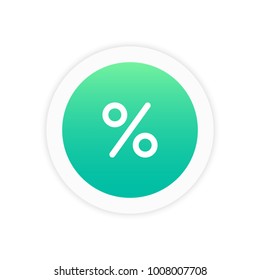 Percent icon vector sign symbol