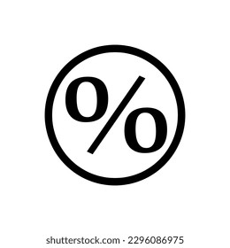 Prozentualer Icon-Vektorgrafik. Einfache Zeichengrafik auf weißem Hintergrund.EPS