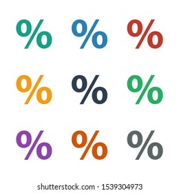 percent icon white background. Editable filled percent icon from marketing. Trendy percent icon for web and mobile.