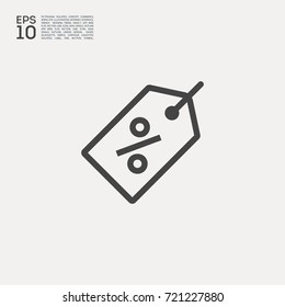 Percent Label Tag Icon