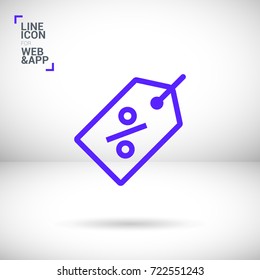 Percent Label Tag Icon