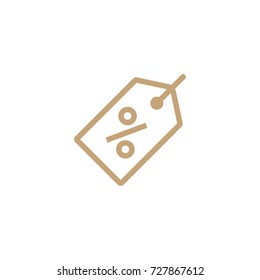 Percent Label Tag Icon