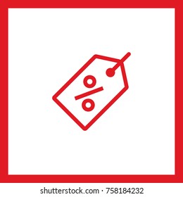 Percent Label Tag Icon