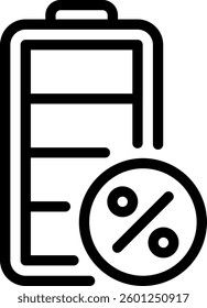 percent line icon illustration vector