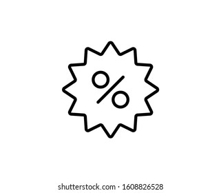 Percent line icon. Vector symbol in trendy flat style on white background. Finance sing for design.