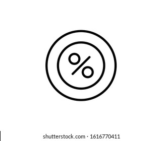 Percent line icon. Vector symbol in trendy flat style on white background. Finance sing for design.