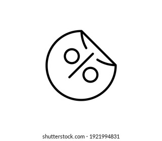 Percent line icon. Vector symbol in trendy flat style on white background. Finance sing for design.