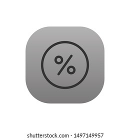 Percent  - Line Vector Icon