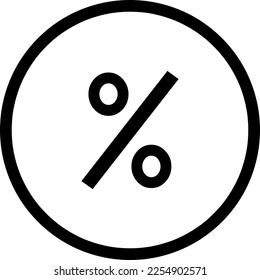 Percent - Line Vector Icon trendy style illustration on white background..eps