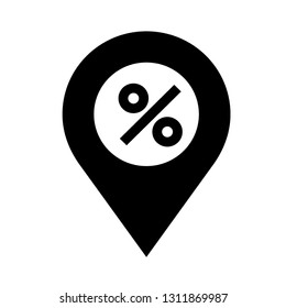 percent location vector icon