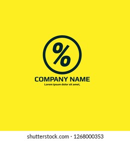 percent logo concept. Designed for your web site design, logo, app, UI