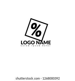percent logo concept. Designed for your web site design, logo, app, UI