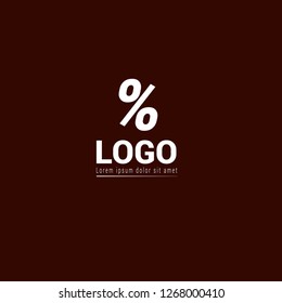percent logo concept. Designed for your web site design, logo, app, UI