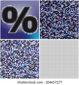 Percent (mixed mosaic with empty cells)