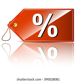 Percent Off Price Tag Vector / Special Offer Discount Label