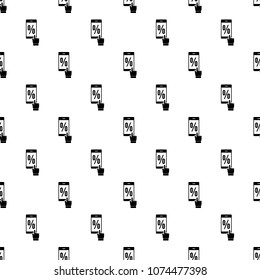 Percent on screen pattern vector seamless repeating for any web design