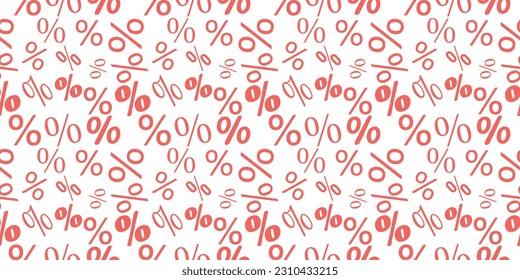 Percent pattern background. Percentage seamless pattern. background for discount, sale and price.