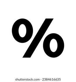 Percent, percentage icon vector in flat style. Discount sign symbol