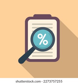 Percent sale marketing icon flat vector. Digital market. Social content