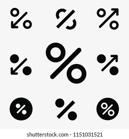 Percent Sale vector icon logo 