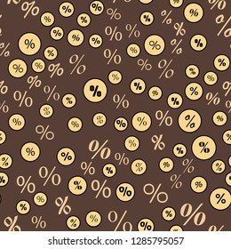 Percent Sales and discount Seamless vector EPS 10 pattern