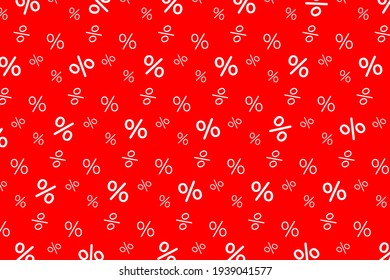 Percent Seamless Business Pattern. Promotion Finance Background For Sale Offer. Percent Seamless Pattern. Vector Illustration Eps 10