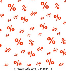 Percent seamless business pattern. Promotion finance background for sale offer. Percent seamless pattern.