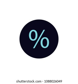 percent sign in a circle icon. Element of colored web icon for mobile concept and web apps. Detailed percent sign in a circle icon can be used for web and mobile. Premium icon on white background