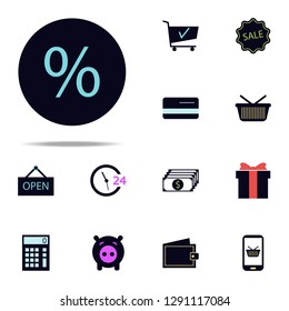 percent sign in a circle icon. web icons universal set for web and mobile