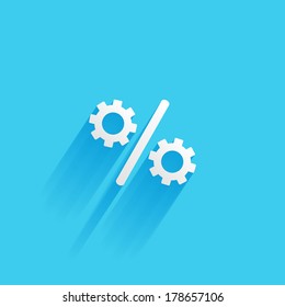 Percent Sign, flat icon