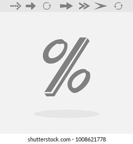 Percent sign flat icon. Vector illustration for web