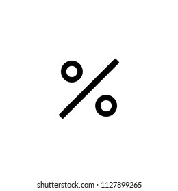 percent sign icon. Element of banking and finance icon for mobile concept and web apps. Glyph style percent sign icon can be used for web and mobile. Premium icon on white background